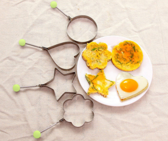 5 Pcs Stainless Steel Fried Egg Mold Creative Cake Mold Baking Kitchen Gadgets